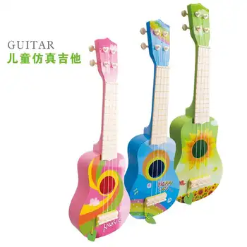 צעצועים חדשים עבור ילדים 4 מחרוזת סימולציה יכול לנגן בגיטרה בגיל הרך חינוך ילדים מוסיקה צעצועים 2021