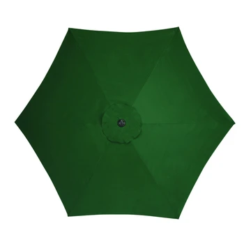 9' מרפסת חיצונית שוק מטריה, לחץ על כפתור הטיה, סיבוב, 6 צלעות, ירוק