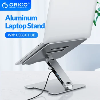 ORICO נייד לעמוד עם רכזת USB SD יציאות אלומיניום מתקפל קירור למחשב נייד מחשב לעמוד על MacBook