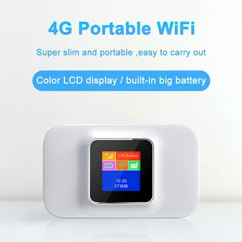 4G wifi נתב צבע תצוגת LCD כרטיס ה Sim-LTE ראוטר MIFI כיס נקודה חמה wifi built-in סוללה נייד WiFi