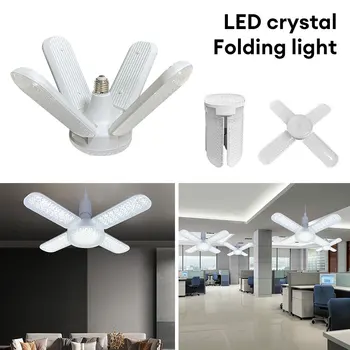 E27 LED הנורה אוהד להב מנורה מתקפל אור תקרת הגנה העין תעשייתי אור מחסן סדנת AC86-265V מוסך אור