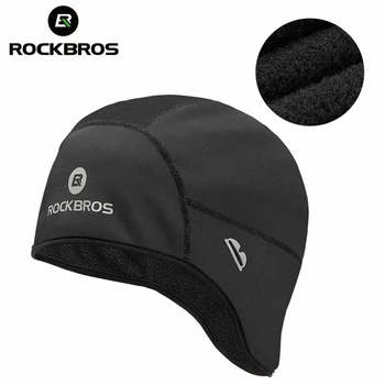 ROCKBROS רכיבה על אופניים כובע חורף כובעי להתחמם כובע בנדנה ספורט הסקי פועל בגימור Windproof אופניים כובע אנשים על ראשו כובע