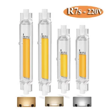 R7S LED COB Dimmbar Lampe 78mm 118mm 30W צינור Glas 15W Ersetzen הלוגן Lampe