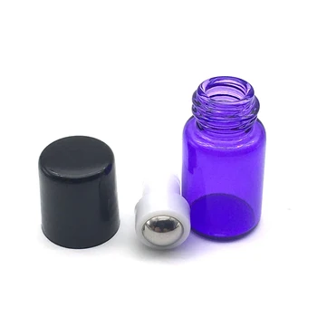 5pcs 2 מיליליטר שמן לגלגל על בקבוק זכוכית ריק צבעוני 2cc למילוי חוזר רולר בושם מדגם מיכל