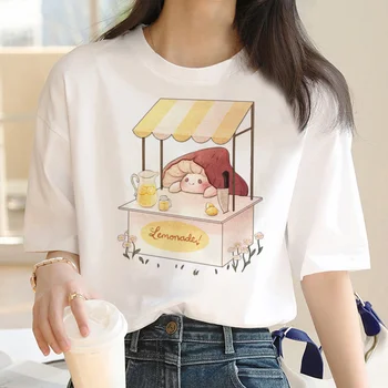 Cottagecore פטריות חולצות נשים קומיקס העליון ילדה harajuku בגדים