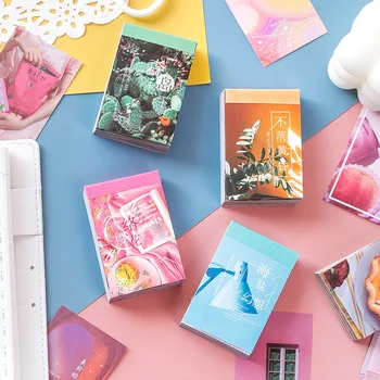 50 יח ' יפה נוף דבק Washi מדבקות להגדיר עבור DIY אמנות אלבום יומן אלבום קישוט נייר מכתבים