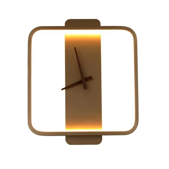 נורדי Led מנורת קיר אמנות שעון עיצוב קיר אור יצירתיים במעבר השינה, הסלון רקע קיר תודה פמוט קיר תאורה