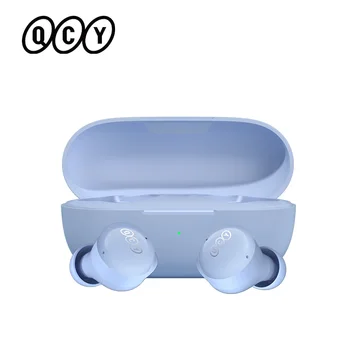 חדש QCY Bluetooth אוזניות 5.1 אלחוטית TWS אוזניות בקרת מגע אוזניות השהיה נמוכה מצב ENC Earbud זמן המתנה 26H T17 כחול