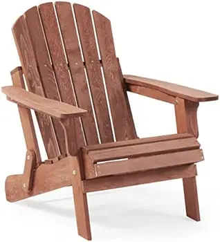 קיפול Adirondack כיסא חצי מראש התאספו, עץ טרקלין כיסא גינה חיצונית הדשא הסיפון האחורית בריכה חוף Firepit Espress