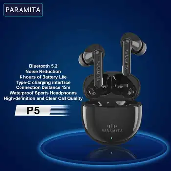 פרמיטה אלחוטית Bluetooth אוזניות BT5.2 עמיד למים ספורט אוזניות קורא להפחתת רעש אוזניות עם Gaming ו-EQ מצב