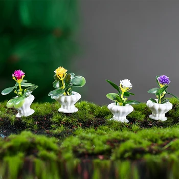 בית הבובות Miniture עציצים קקטוס ירוק צמח חשיש דגם רהיטים אביזרים לבית בובות קישוט הבית צעצועים לילדים
