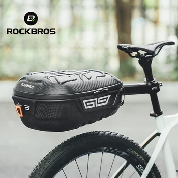 Rockbros הרשמי תיק אחורי מתלה קיבולת גדולה עמיד למים רכיבה על אופניים תיק מעטפת קשה המושב MTB אופניים אוכף תיק אביזרים