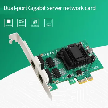 TXA0108 PCIE Dual Port Gigabit Fast Ethernet Server כרטיס רשת PCI-E 1 X 10/100/1000Mbps יציאת RJ45 כרטיס רשת קווי