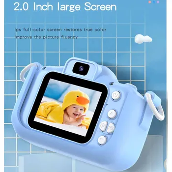 ילדים ילדים מצלמה מיני לילדים מתנות לתינוק, מתנת יום הולדת מצלמה דיגיטלית HD 1080P מסך הקרנה מצלמת וידאו 32GB כרטיס