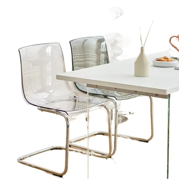 Nordic Lounge כיסאות מודרניים הסלון שקוף מסעדה ארגונומי כסאות אוכל בעיצוב חדר השינה חיצונית ריהוט ספריית