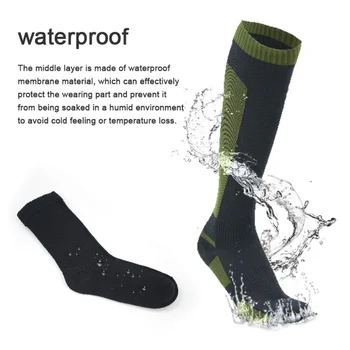 חורף עמיד למים גרביים מעובה אנטי ללבוש חם הרים גרביים צינור ארוך אנטי-זיעה מגבת בתחתית גרביים גרבי סקי
