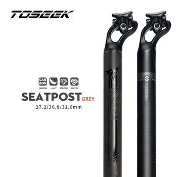 TOSEEK פחמן אופניים Seatpost UD לארוג מאט אור לקזז 20mm MTB למושב 27.2/31.6 אופני הרים ישיבה צינור רכיבה על אופניים חלקים