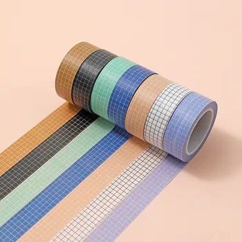 10M Multicolour רשת Washi Tape יפני נייר DIY מתכננת דבק דבק קלטות מדבקות דקורטיביות כתיבה הקלטות
