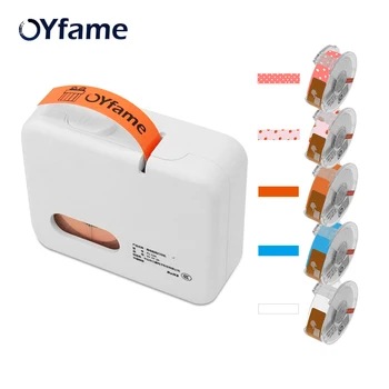 OYfame תווית מדפסת כף יד נייד בכיס תווית מדפסת תרמית תווית המדפסת עבור תווית מדבקה קוד QR מילה תאריך הדפסה