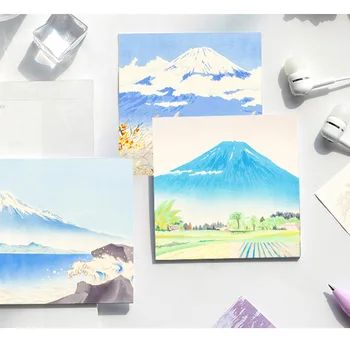 50 גיליונות/ספר עולם הציור המפורסם סדרת ממו נייר, עובד על ידי Tokuriki Tomikichi, שאינו מקל תזכיר, תזכורת, נייר לקישוט