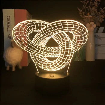 אמנות מופשטת חיישן מגע 3D לילה אור על עיצוב חדר השינה של אור חמודה יום הולדת צבעוני מתנה מנורת LED מנגה הילדה היפה מתנה