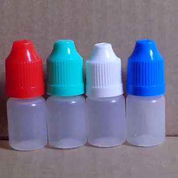 פלסטיק רך טפי בקבוקים 5ml ריק עין נוזלי בקבוקון עם מילדים כובע דק ארוך טיפ 3000pcs