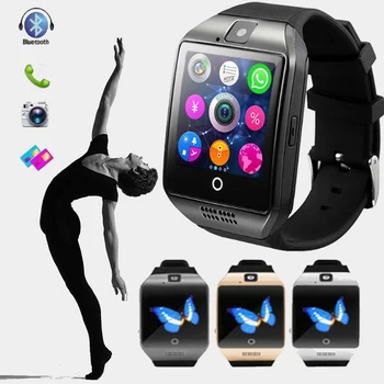 ש18 Bluetooth להתחבר שעון חכם עם כרטיס ה Sim-גברים, נשים, שיחת טלפון Smartwatch ספורט עמיד למים פדומטר שעון מעורר ישנים