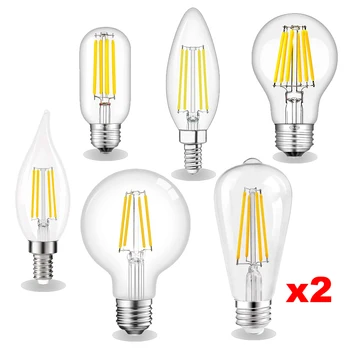E27 Led נרות נורה E27 Led הנורה 220V לבן קר צבעים לבית בבית שירותים 6W=60W וינטג ' נורות ערכת להחליף תאורת הלוגן