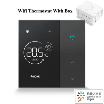 טמפרטורה חכמה בקר בבית חימום תת רצפתי דוד גז AC חכם WiFi תרמוסטט עם קופסא תואמת Mijia APP