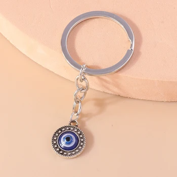 מקוריות עיניים עגולות מחזיק מפתחות סגסוגת מחזיקי מפתחות עבור נשים בנות תליוני תיק מפתח הרכב קמעות, תכשיטים אביזרים מתנה