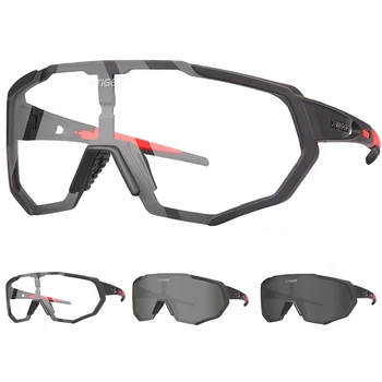 X-נמר Photochromic מקוטב רכיבה על אופניים משקפיים ספורט תחת כיפת השמיים אופניים MTB אופני משקפי שמש משקפי אופניים Eyewear קוצר ראייה מסגרת