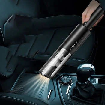 כף יד המכונית שואב אבק 120W USB לטעינת רכב ניקוי מכונת יבש & רטוב משק הבית, המשרד אוטומטי שואב אבק אלחוטי