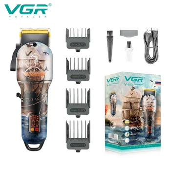 VGR V-689 עיצוב חדש ספר חזק שיער מכונת חיתוך מקצועית גוזם חשמלי אלחוטי נטענת שיער קליפר