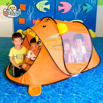 צעצוע אוהלים מתקפלים לילדים, אוהל לילדים לשחק בעלי חיים בבית משחק ניידת חיצונית חדר הנסיכה טירה צעצועים עבור ילדה ילדים.
