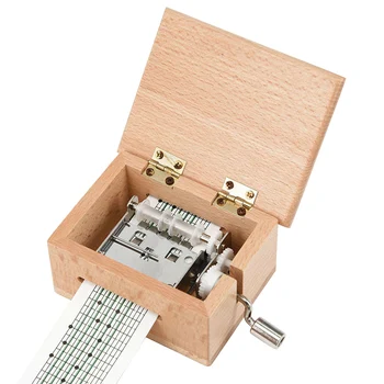 DIY-יד הגביר הנגינה תיבת עץ עם מחורר נייר הקלטות