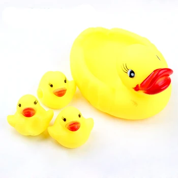 ברווז הילד צעצועי אמבטיה ברווז תינוק קטן לכל הגילאים 4pcs/ lot ( אחד גדול ו-3 קטנות) WJ091