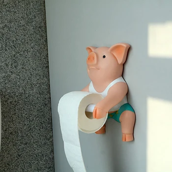 חזיר בסגנון מחזיק נייר טואלט אגרוף-יד חופשית רקמה תיבת משק הבית בעל מגבת נייר סליל סליל המכשיר האמבטיה אביזר