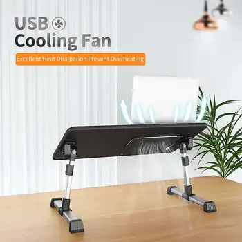 שולחן מחשב מתקפל נייד מחשב נייד בעל דוכן שולחן העבודה השולחן מאוורר קירור מתקפל למיטת ספה תה לשרת שולחן לעמוד