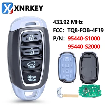 XNRKEY 4 כפתור חכם Remtoe מפתח הרכב 433.92 Mhz FSK על יונדאי סנטה פה 2018-2020 FCC: TQ8-FOB-4F19 P/N: 95440-S1000/95440-S2000