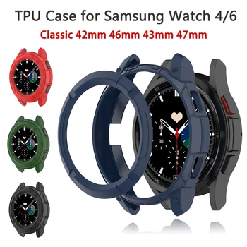 Case for Samsung Galaxy השעון 4 קלאסי 42mm 46mm כיסוי מגן עבור סמסונג צופה 6 קלאסי 43mm 47mm חלול TPU מכני