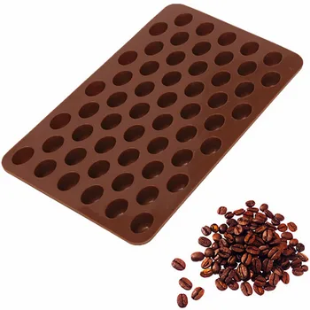 3D שוקולד, פולי קפה אפייה תבנית עיצוב סוכריות עוגת ממתקים 55 חלל עובש DIY מטבח סיר כלים