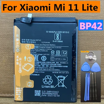 מקורי BP42 קיבולת גבוהה 4250mAh החלפה סוללה עבור Xiaomi Mi 11 לייט 11Lite טלפון נייד