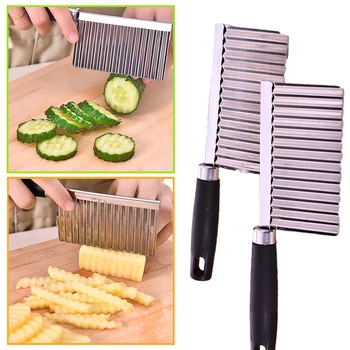 סכינים תפוחי אדמה גלי להב הסכין מלפפון ירקות קאטר מבצע חיתוך במטבח המסוק בישול, כלי מטבח, גאדג ' ט סטים