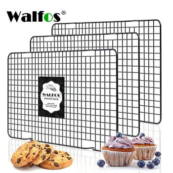 WALFOS נירוסטה Nonstick קירור מדף קירור רשת מגש האפייה על ביסקוויט/עוגיות/עוגה/לחם/עוגה אפייה מדף מכירה חמה