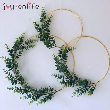 חג מולד קישוט מתכת טבעת מלאכותי הפרח גרלנד DIY חג המולד זר מעגל בנות תפיסת החלום חישוק תלייה עיצוב