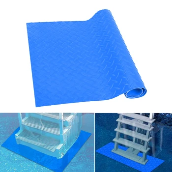 כחול בריכת שחיה סולם שטיח נגד החלקה מרקם הגנה בריכת שחייה שולחן אנטי להחליק הסולם מזרן שלב מחצלת 23x90cm