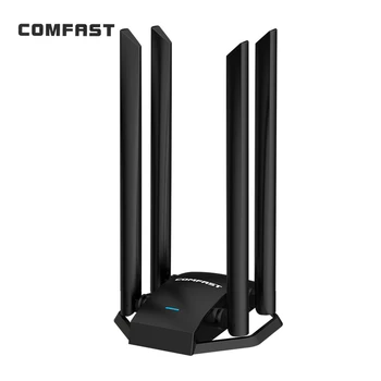 COMFAST USB Wifi מתאם 1300Mbps Dual Band עבור PC שחור Ethernet WiFi פלאג חיצוני אנטנת Wi-Fi מקלט כרטיס רשת