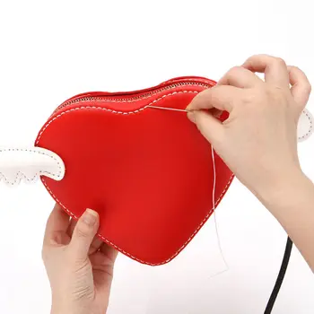 לב חדש, עיצוב DIY עבודת יד, תיק כתף רצועת PU תיק סט אביזרים ביצוע חלקי DIY התיק