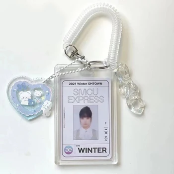 3 אינץ Kpop איידול שקוף בעל כרטיס אשראי תעודת זהות כרטיס בנק התמונה מחזיק תצוגת חמוד Kpop Photocard הולדר צילום מגן