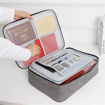 נסיעות קיבולת גדולה מסמך שקיות קובץ כרטיס ביל דרכון Multi-layer ארגונית הארנק עבור כרטיסים הטלפון בכיס התיק של הדרכון